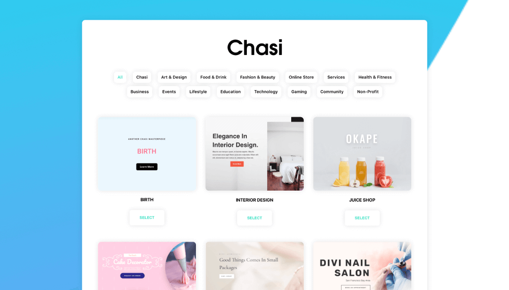 How to build a website with chasi tidio premium templates