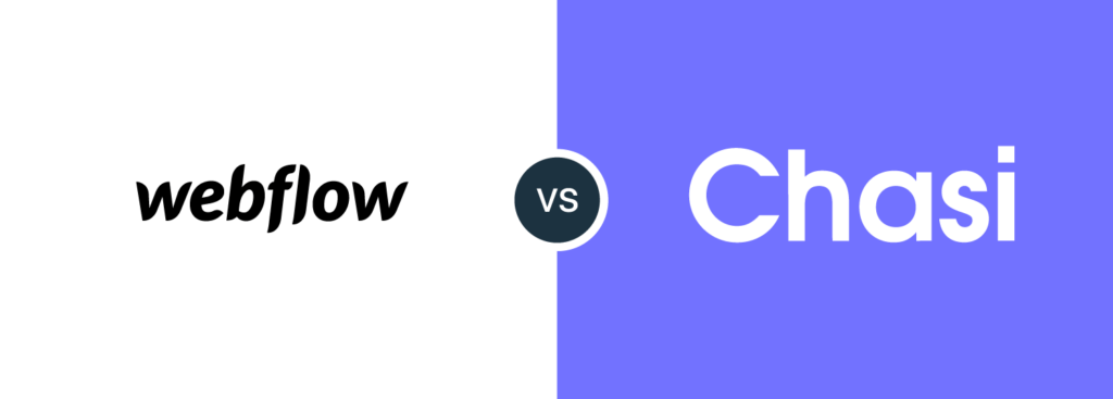 Webflow Vs Chasi web builder featured image